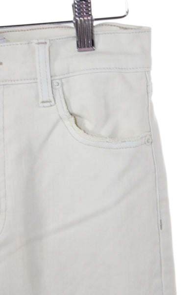 Pistola Women Beige Cropped Straight Jeans Size 26