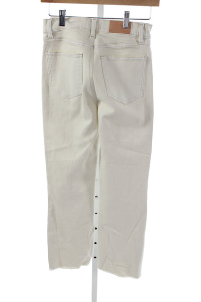 Pistola Women Beige Cropped Straight Jeans Size 26