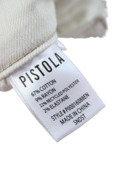 Pistola Women Beige Cropped Straight Jeans Size 26