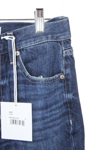 Pistola Womens Straight Jeans Dark Blue Denim High Rise 31in Inseam Size 25