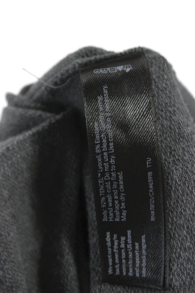 Eileen Fisher Womens Cardigan Hoodie Gray Tencel Long Sleeve Solid Size M