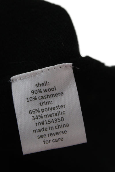 Replica Los Angeles Unisex Black Striped Wool Cashmere Pullover Size M