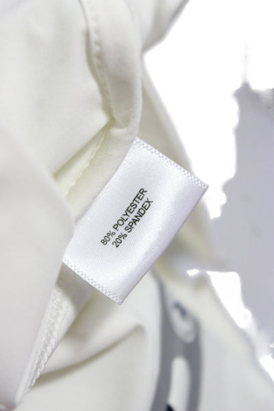 Peter Millar Unisex Pullover Hoodie High Neck Zip Long Sleeve White Size S