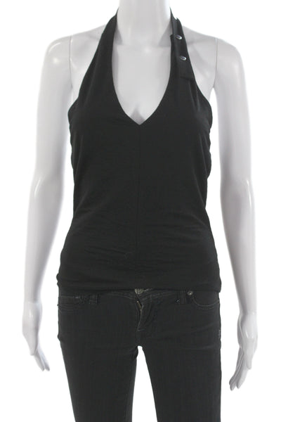 Vince Womens V-Neck Sleeveless Black Tank Size L