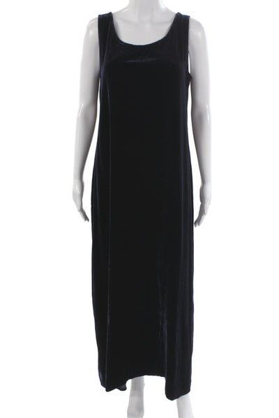 Eileen Fisher Womens Dark Blue Maxi Tank Dress Size M