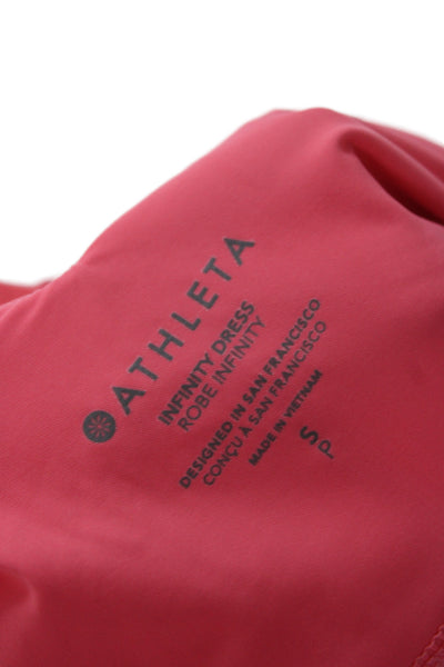 Athleta Womens Tank Dress Pink High Neck Sleeveless Petite Size S