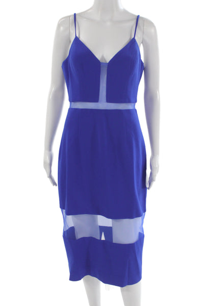 Dress the Population Women Bodycon Sheath Dress Blue Size M