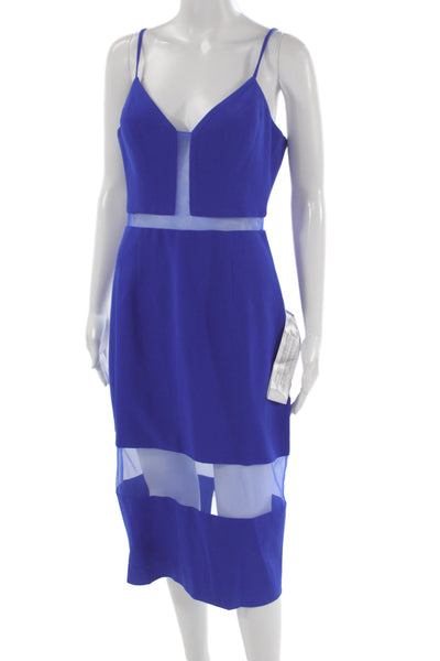 Dress the Population Women Bodycon Sheath Dress Blue Size M