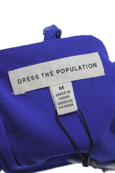 Dress the Population Women Bodycon Sheath Dress Blue Size M