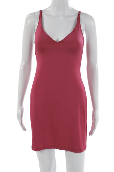 Cosabella Women Slip Dress Red V Neck Sleeveless Knee Length Size S