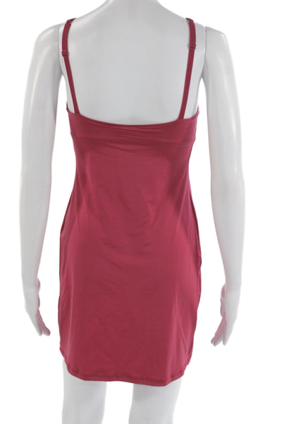 Cosabella Women Slip Dress Red V Neck Sleeveless Knee Length Size S