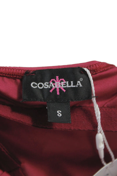 Cosabella Women Slip Dress Red V Neck Sleeveless Knee Length Size S