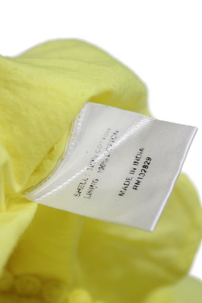 Tularosa Women Sundress Yellow Sleeveless Tie Midi Cotton Beach Size XS