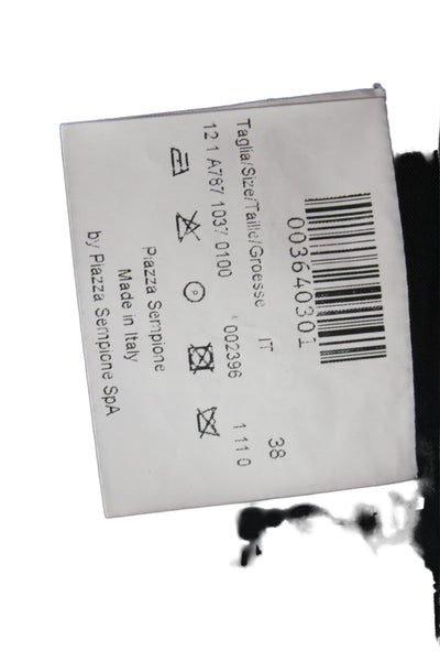 Piazza Sempione Women Sheath Dress Black V-Neck Sleeveless Knee Length Size 38