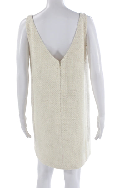 Rebecca Taylor Women Shift Sleeveless White Short Dress Size 12