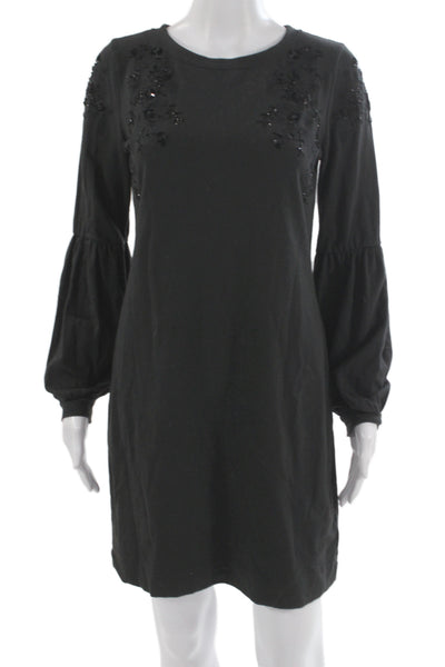 Lilly Pulitzer Womens Black Sweater Dress Long Sleeve Shift Size S