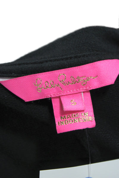 Lilly Pulitzer Womens Black Sweater Dress Long Sleeve Shift Size S