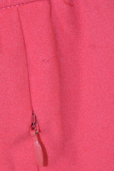 Tibi Womens A-Line Red Knee Length Dress Short Sleeve Size 4