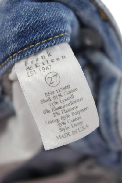 Frank & Eileen Women Skinny Cropped Ankle Jeans Light Blue High Rise Size 27