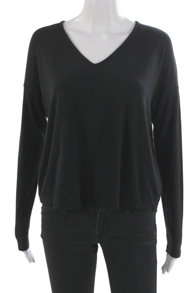 Rag & Bone Unisex V-Neck Pullover Sweater Black Long Sleeve Size S