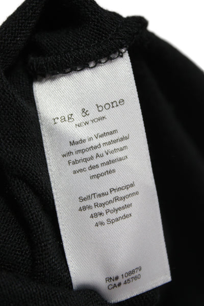 Rag & Bone Unisex V-Neck Pullover Sweater Black Long Sleeve Size S