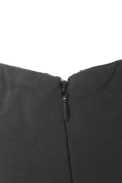Reformation Womens Capri Cropped Pants Black Zip 97% Micromodal Size M