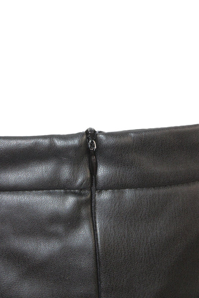 Zara Women Mini Straight Pencil Skirt Black 100% Polyurethane Size S