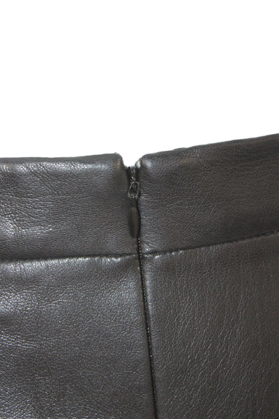Wilfred Women Mini Straight Pencil Skirt Black Polyurethane Size 4