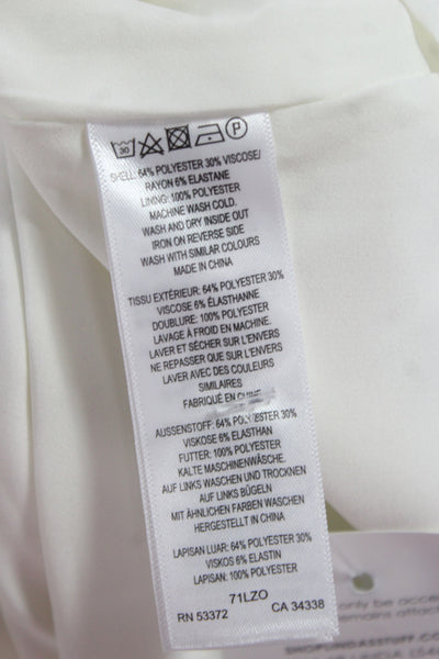 French Connection Womens Mini Sundress White Square Neck Tie Waist Size 2