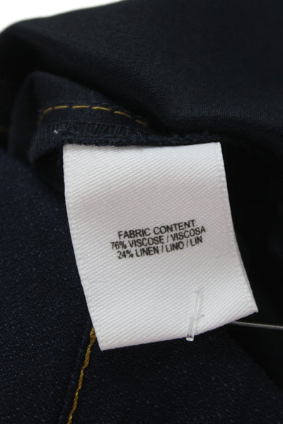 Derek Lam 10 Crosby Women Shirt Dress Dark Blue Short Sleeve Knee Length Size 6