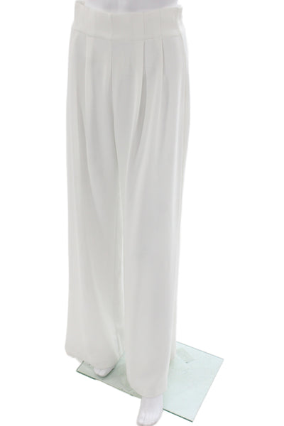 Parker Womens Dress Pants White Lamb Leather Hook & Eye Size 2