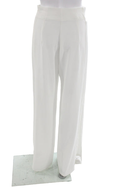Parker Womens Dress Pants White Lamb Leather Hook & Eye Size 2