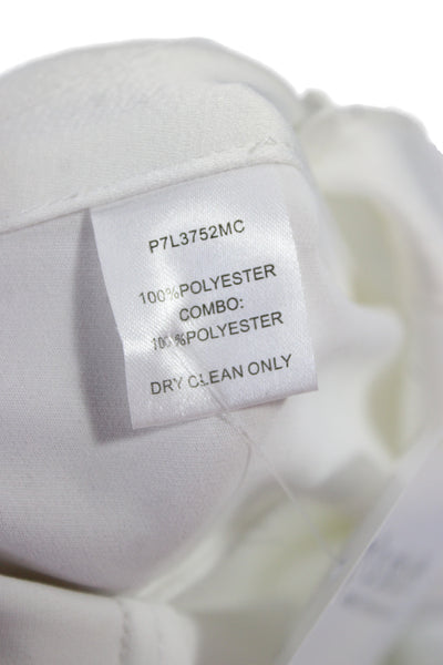 Parker Womens Dress Pants White Lamb Leather Hook & Eye Size 2