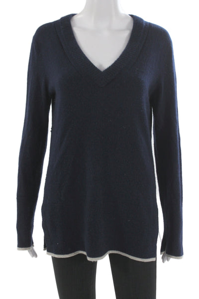 Rag & Bone Unisex Dark Blue V-Neck Cashmere Pullover Sweater Size S