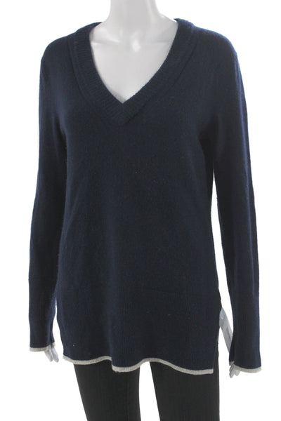 Rag & Bone Unisex Dark Blue V-Neck Cashmere Pullover Sweater Size S