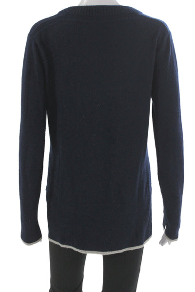 Rag & Bone Unisex Dark Blue V-Neck Cashmere Pullover Sweater Size S
