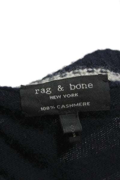Rag & Bone Unisex Dark Blue V-Neck Cashmere Pullover Sweater Size S