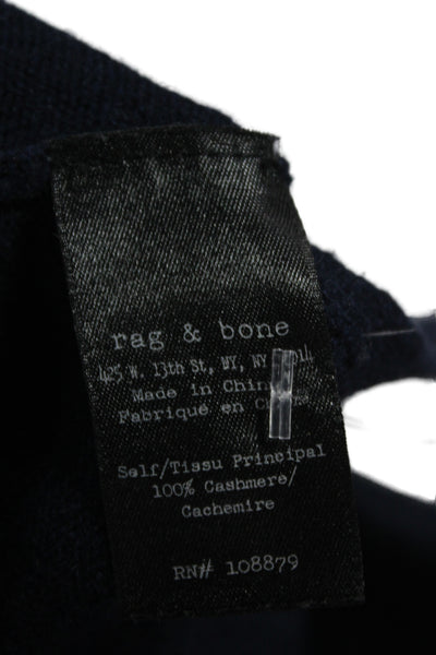 Rag & Bone Unisex Dark Blue V-Neck Cashmere Pullover Sweater Size S