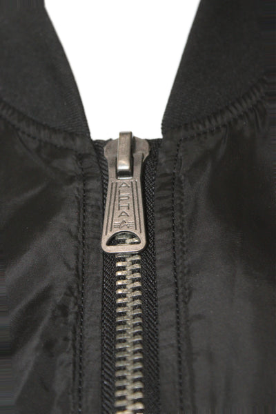 Alpha Industries Inc Womens Black Bomber Military Jacket Nylon Size S