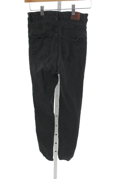 Zara Women Skinny Black High Rise Jeans Cotton Elastane Size 6