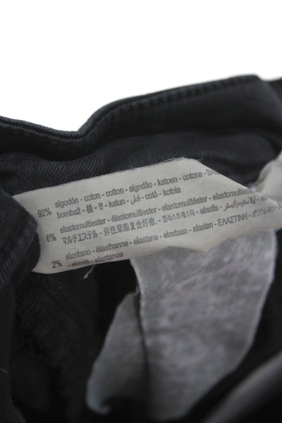 Zara Women Skinny Black High Rise Jeans Cotton Elastane Size 6