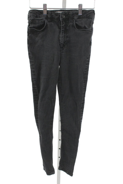 Zara Womens Skinny Jeggings Dark Gray High Rise Size 6