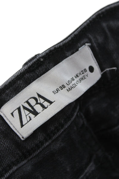 Zara Womens Skinny Jeggings Dark Gray High Rise Size 6
