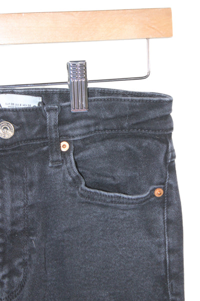 Zara Women Skinny Ankle High Waist Black Jeans Size 6