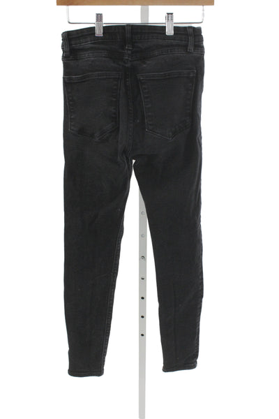 Zara Women Skinny Ankle High Waist Black Jeans Size 6