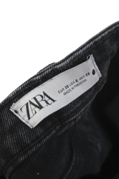 Zara Women Skinny Ankle High Waist Black Jeans Size 6