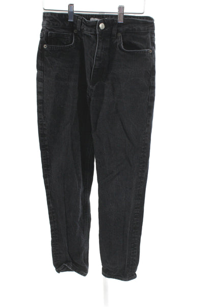 Zara Women Black Mom Tapered Jeans High Rise Size 6