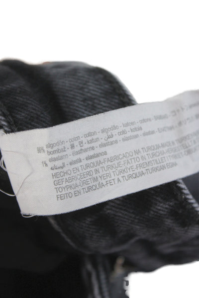 Zara Women Black Mom Tapered Jeans High Rise Size 6