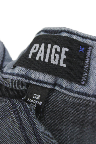 Paige Black Label Mens Gray Straight Jeans Rayon Blend Size 32