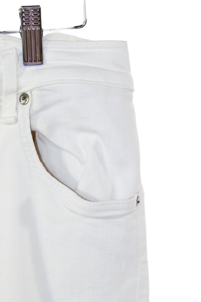 Rag & Bone Unisex Skinny White Jeans Button Fly Cotton Size 33